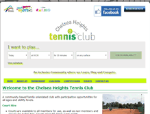 Tablet Screenshot of chelseaheightstennis.com.au